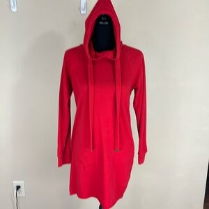 Almost Famous Red Hoodie Sweatshirt Dress Size Medium